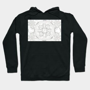 Celtic Rabbit Mandala Black and White Hoodie